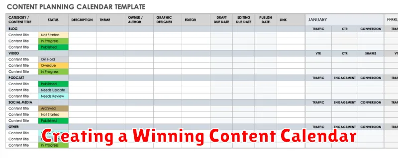 Creating a Winning Content Calendar